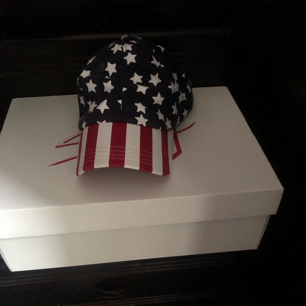 Red white and blue hat